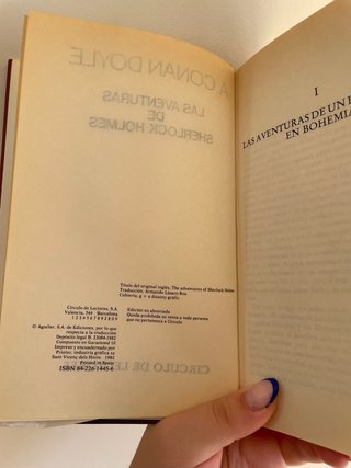 Libro vintage las aventuras de Sherlock Holmes