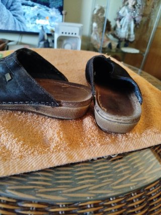 Zuecos de piel Birkenstock Talla 36