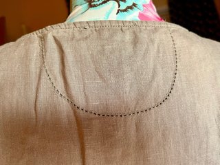 Vestido Lino Beige Talla 44