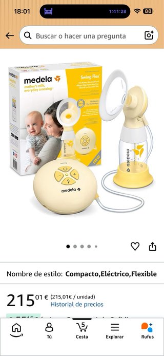 Medela Swing Flex Extractor Leche Eléctrico