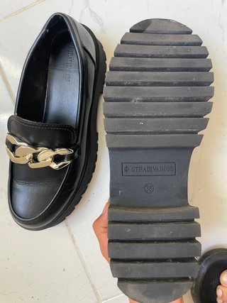 Zapatilla Stradivarius Negra Plataforma