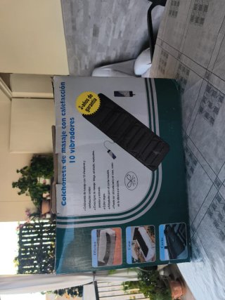 Colchoneta masaje con calefacción y 10 vibradores