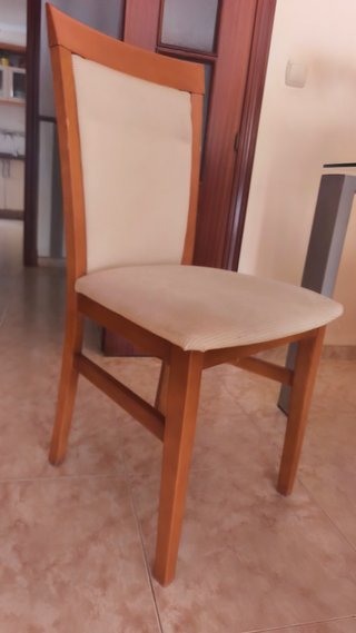 Mesa Comedor Cristal + 4 Sillas Madera