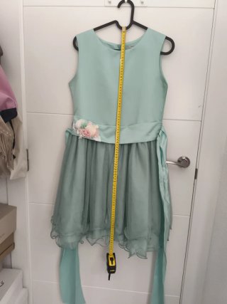 Vestido verde niña con flores
