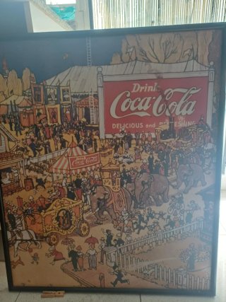 Cartel Coca-Cola Vintage Enmarcado