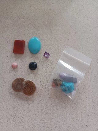 Lote piedras para bisutería y manualidades