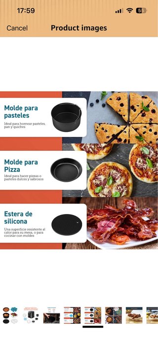 Accesorios Cosori air fryer sin estrenar