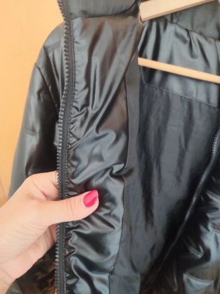Plumífero acolchado casual negro