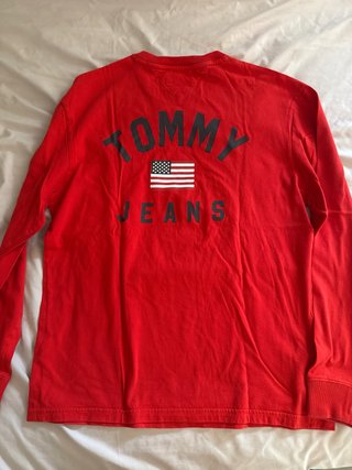 Sudadera Tommy Jeans Roja Talla L