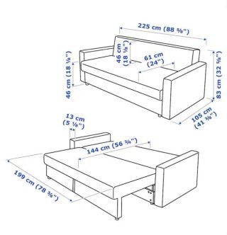 SOFA CAMA IKEA FRIHETEN GRIS