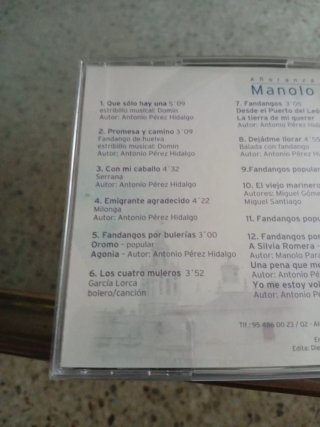 CD Añoranza Flamenca Manolo Paradas