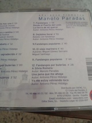 CD Añoranza Flamenca Manolo Paradas