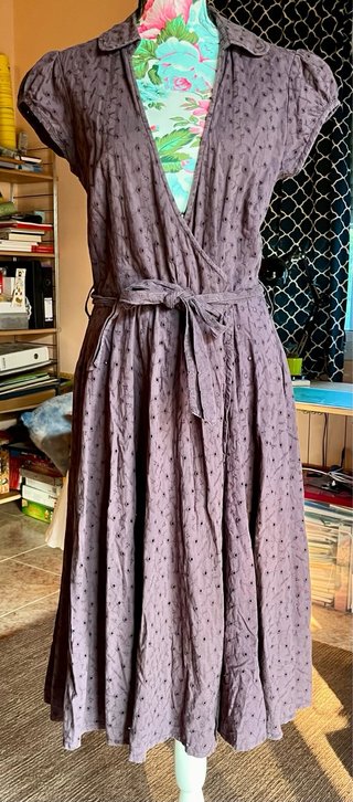 Vestido inglés algodón y broderie anglaise