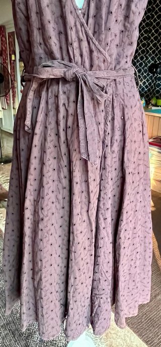 Vestido inglés algodón y broderie anglaise