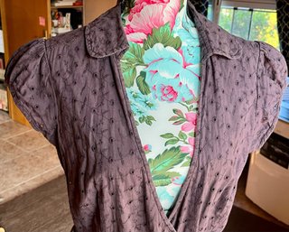 Vestido inglés algodón y broderie anglaise