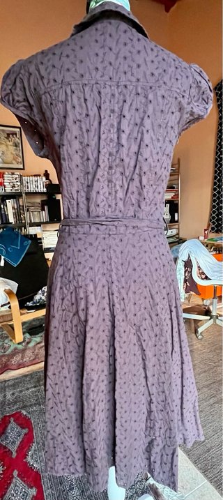 Vestido inglés algodón y broderie anglaise