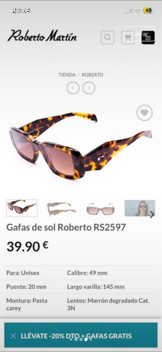 Gafas de sol Roberto Martín Tortoise