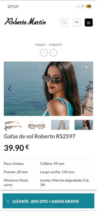 Gafas de sol Roberto Martín Tortoise
