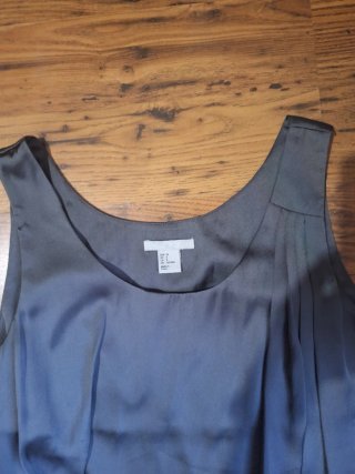 Blusa gris plata efecto seda