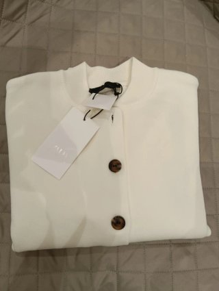 Giacca maglia bomber Zara bianca