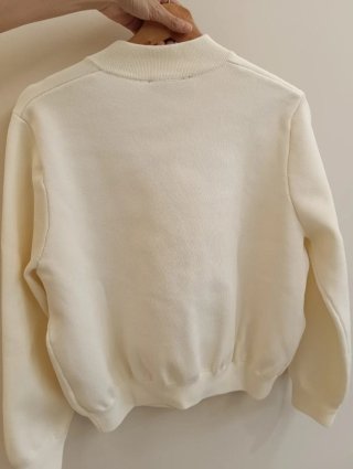 Giacca maglia bomber Zara bianca