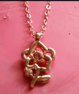Conjunto Joyas Bisutería Naranja y Blanco