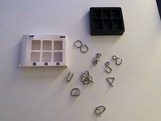 Juego de 6 Puzzles Metálicos