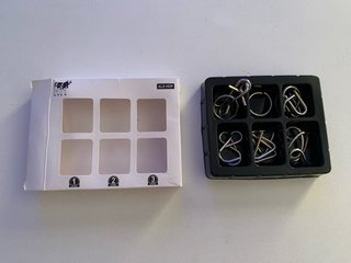 Juego de 6 Puzzles Metálicos