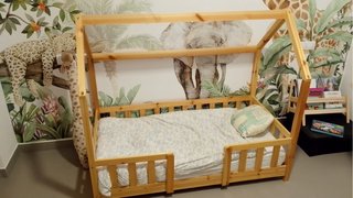 Cama Montessori 70x140 Madera + colchon