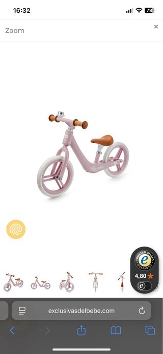 Bicicleta infantil rosa Fly plus