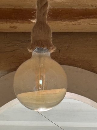 Lámpara colgante de cuerda con nudos