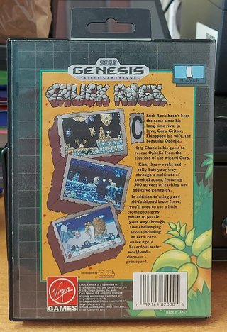Chuck Rock Sega Genesis Mega Drive con libretto