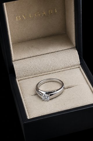 Anillo Bvlgari Solitario Diamante 0,47CT platino