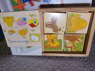 Puzzle Osito y Memory Animales Madera