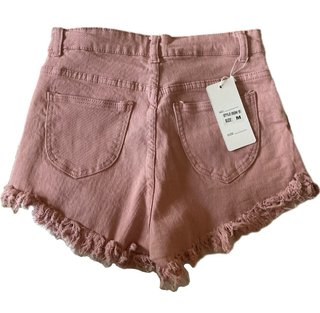 Shorts vaqueros rosas deshilachados Talla M