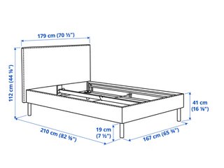 Cama IKEA TÄRNKULLEN 180x200 Tapizada. Impecable!