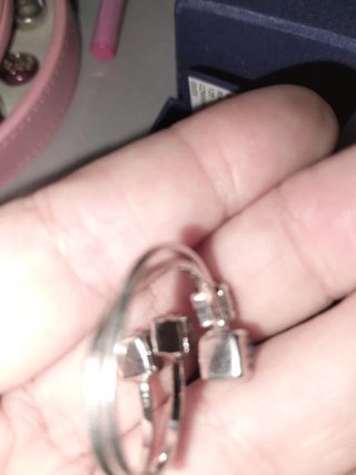 Anillo de Swarovski de plata 2 y 1 Topacio azulcua