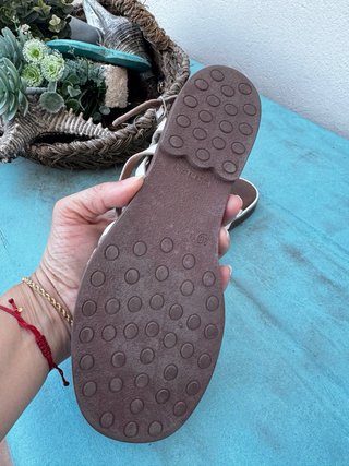 Sandalias Wikers Piel Marrón y Blanco
