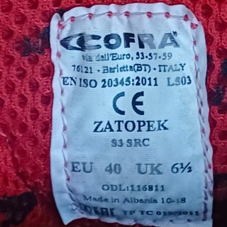Zapatos seguridad hombre Cofra aluminio