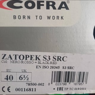 Zapatos seguridad hombre Cofra aluminio