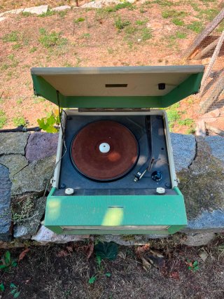 Tocadiscos Vintage Olympia Verde/Beige