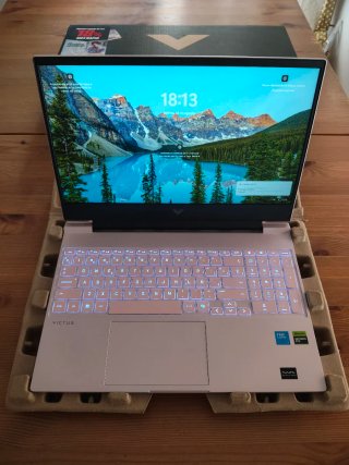 HP Victus 15 rosa pálido