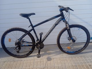 Bicicleta Rockrider ST520 Negra/Azul