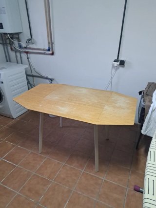 Mesa extensible madera y metal
