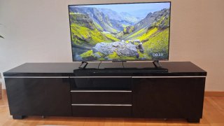 Mueble TV Besta Burs Ikea Negro Brillo