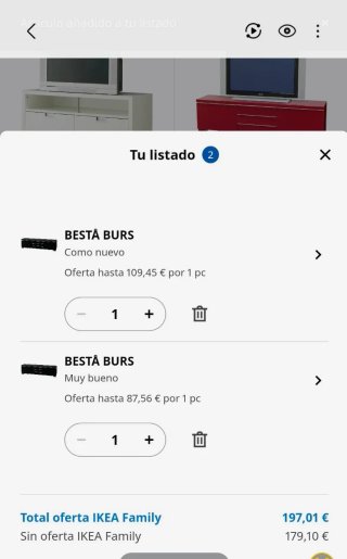 Mueble TV Besta Burs Ikea Negro Brillo