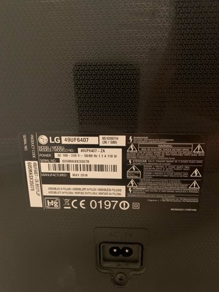 LG 49” 4K Smart TV – Modelo 49UF6407