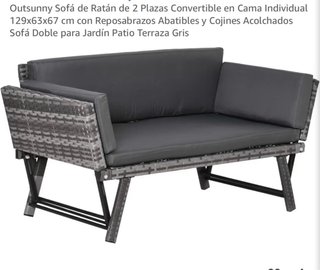 Sofá de terraza gris