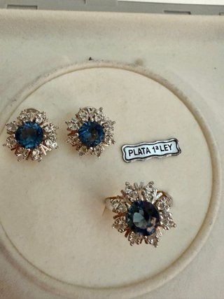 Conjunto Plata Ley 915 Zafiros