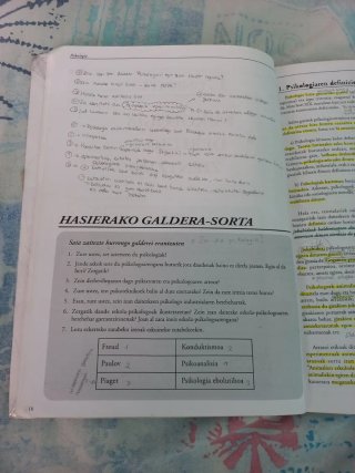 Psikologia DBHO, Batxilergoa
